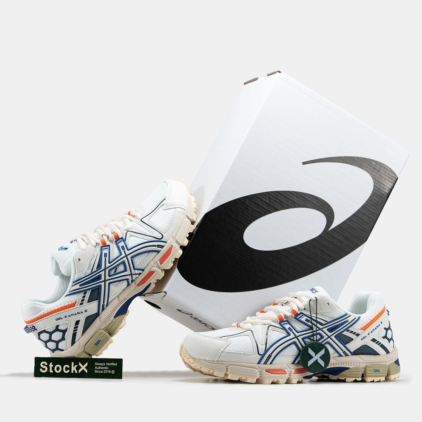 Asics Gel-Kahana 8 White Blue Orange