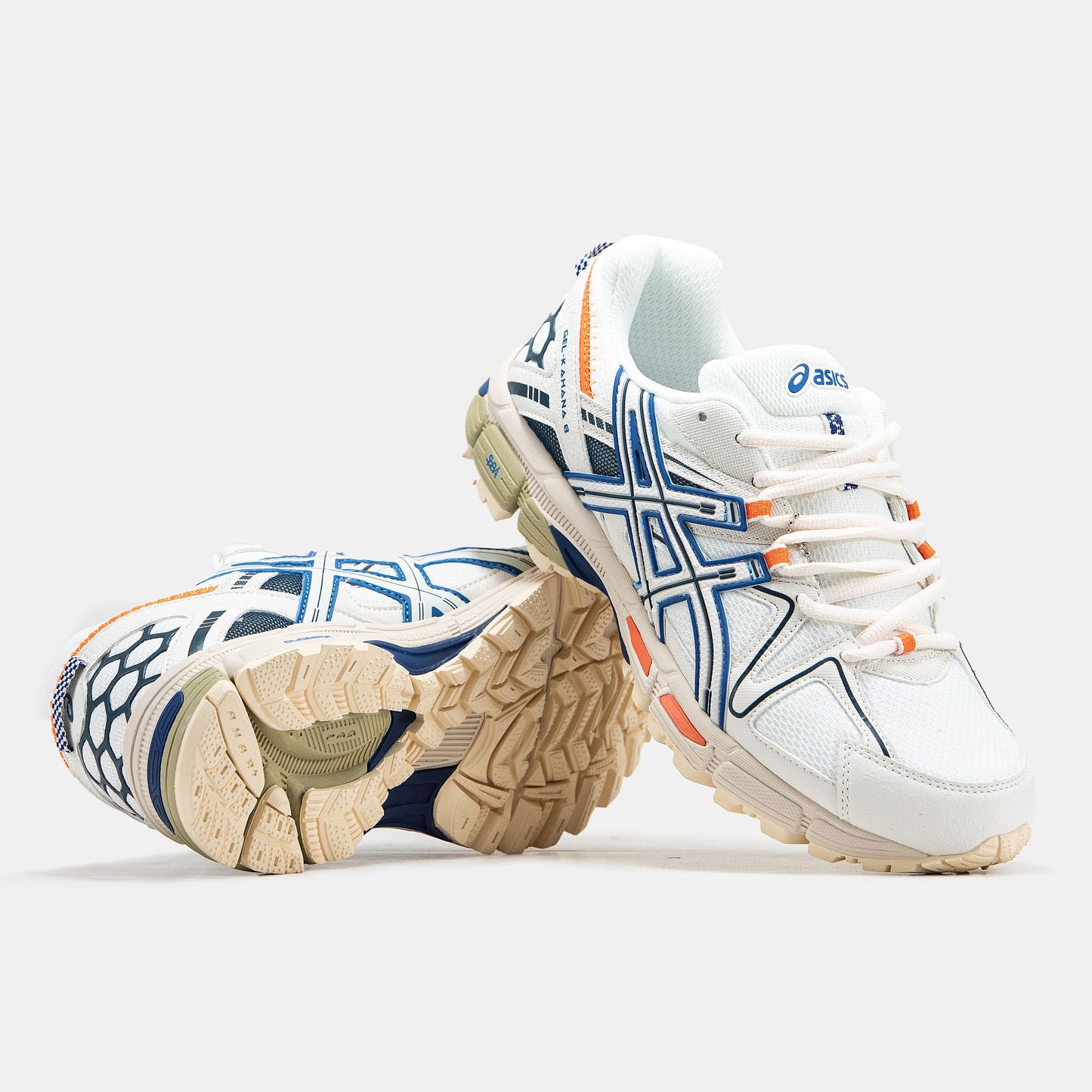 Asics Gel-Kahana 8 White Blue Orange