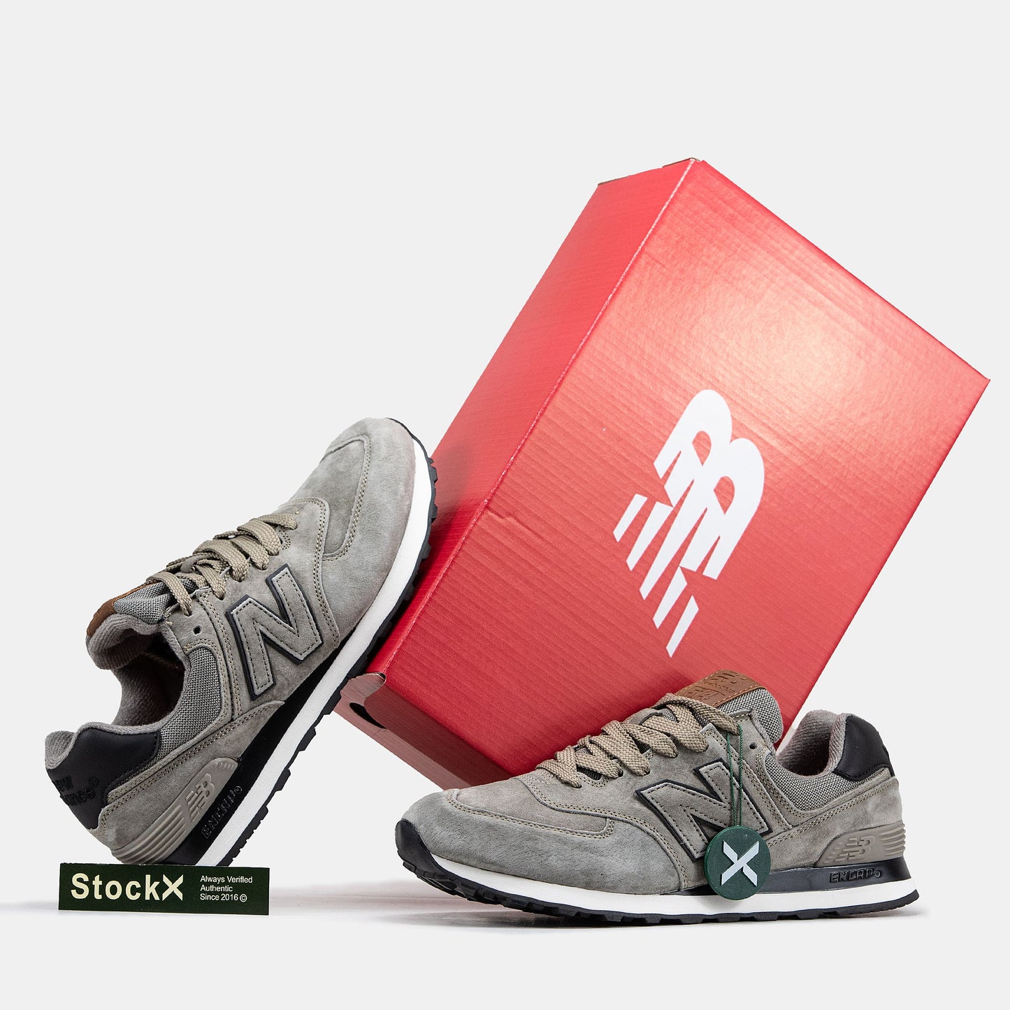 New Balance 574 Beige Grey Black