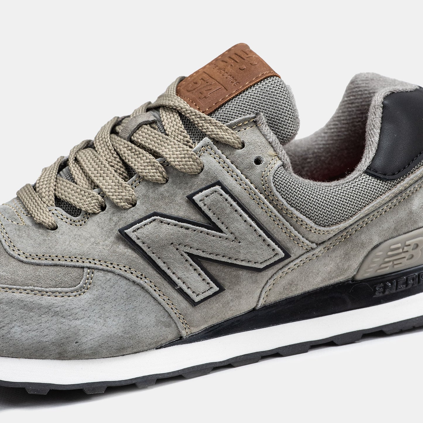 New Balance 574 Beige Grey Black