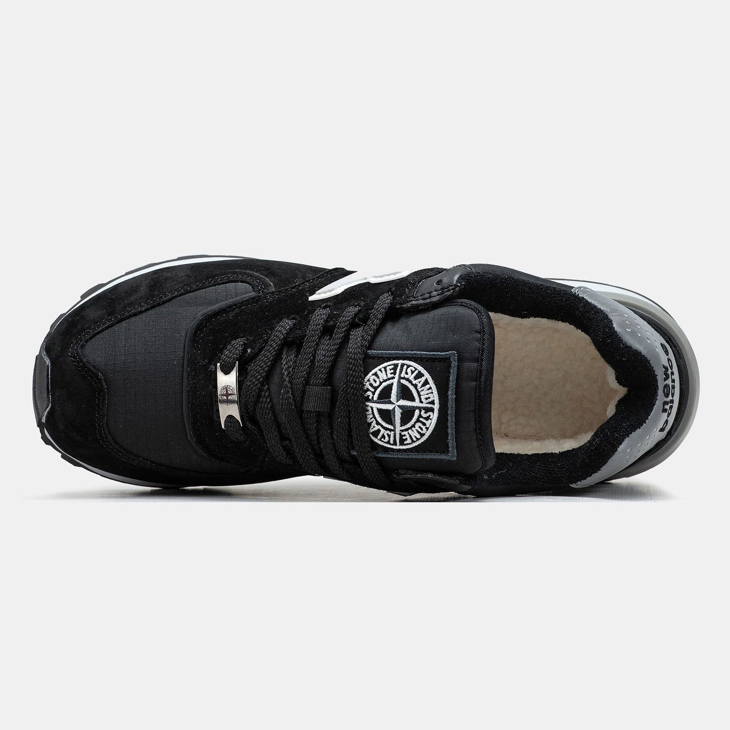 New Balance 574 x Stone Island Black White Grey
