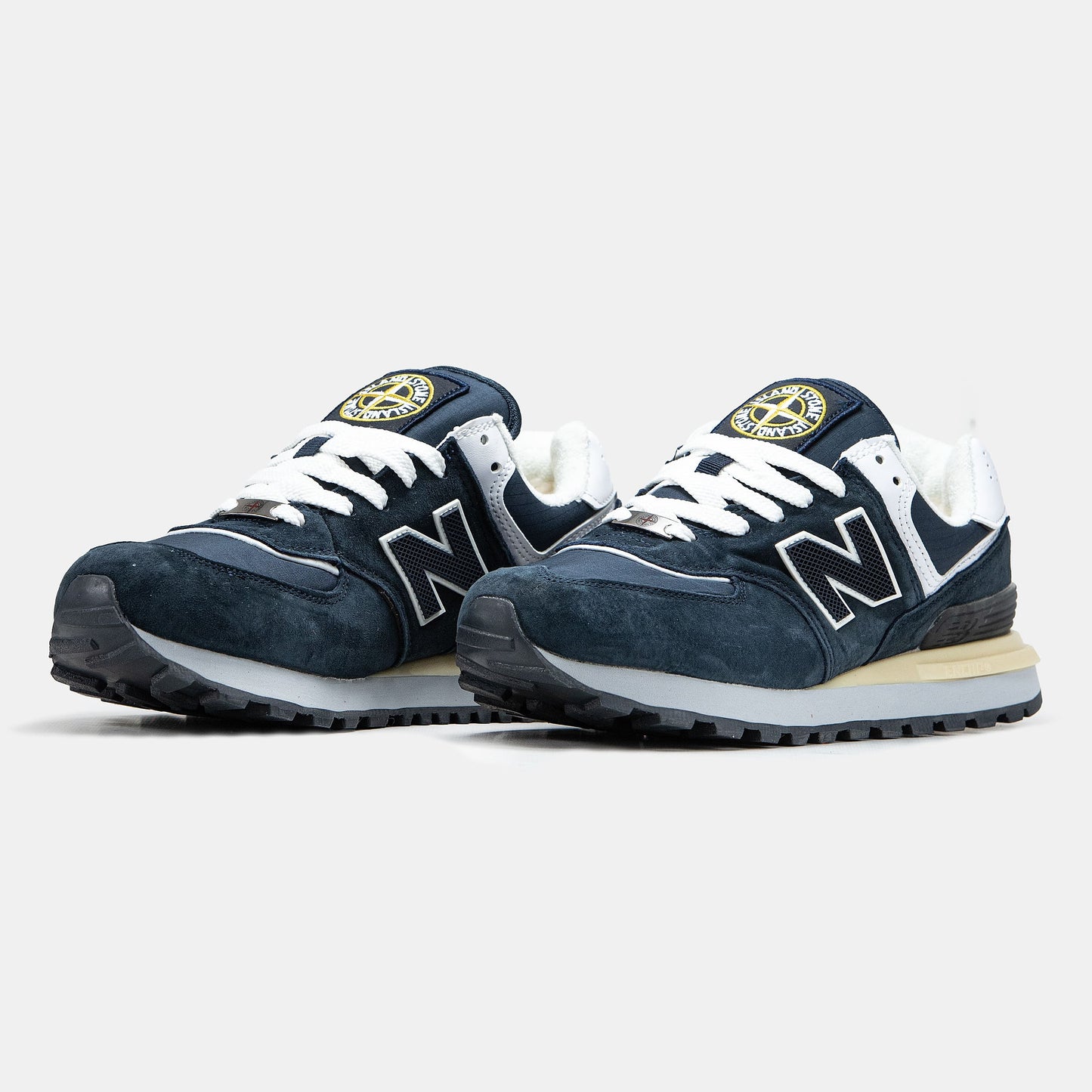 New Balance 574 x Stone Island Blue White