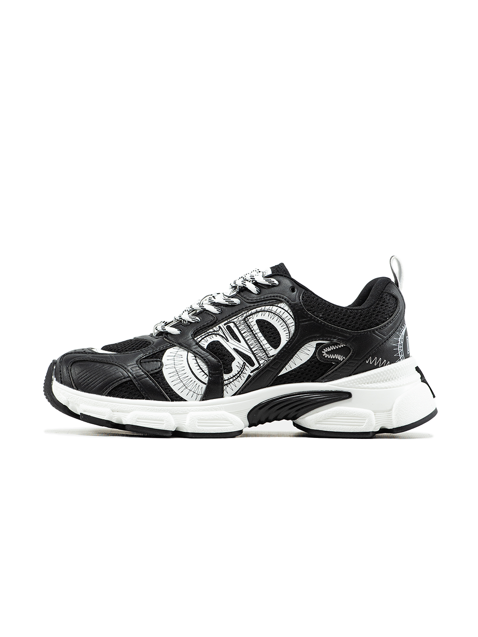 Dior Chrono Sneaker Black White Logo