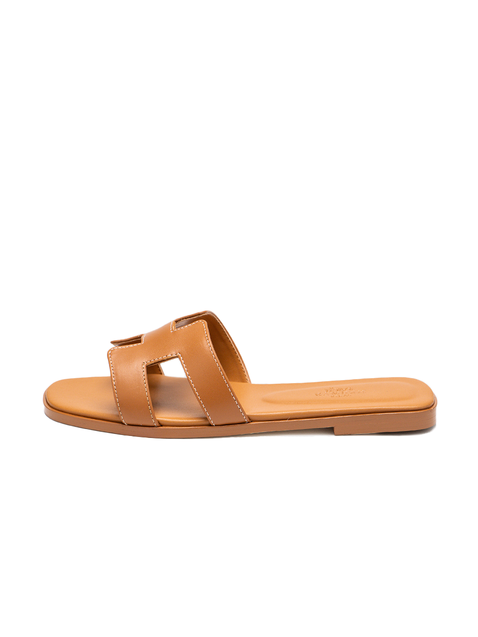 Hermes Oran Sandals Gold Calfskin