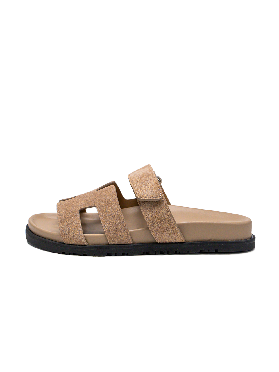 Hermes Chypre Sandals Beige Suede