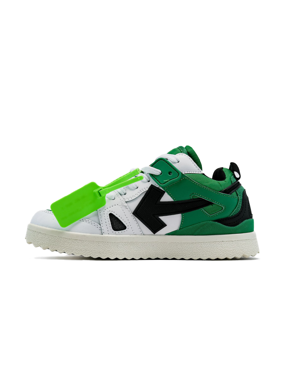 Off-White Out of Office Sponge Mid Top White Green