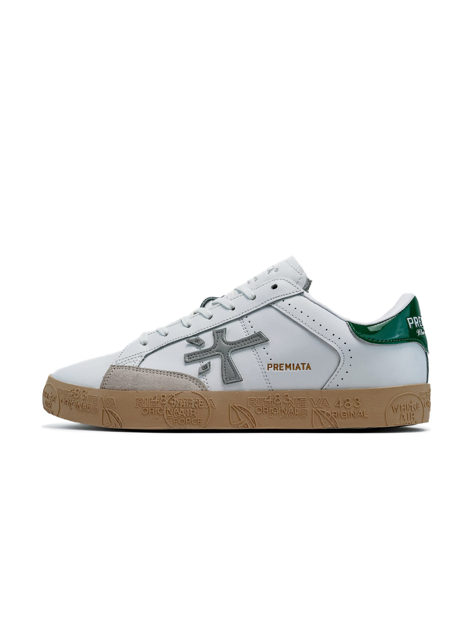 Premiata Steven White Beige Green