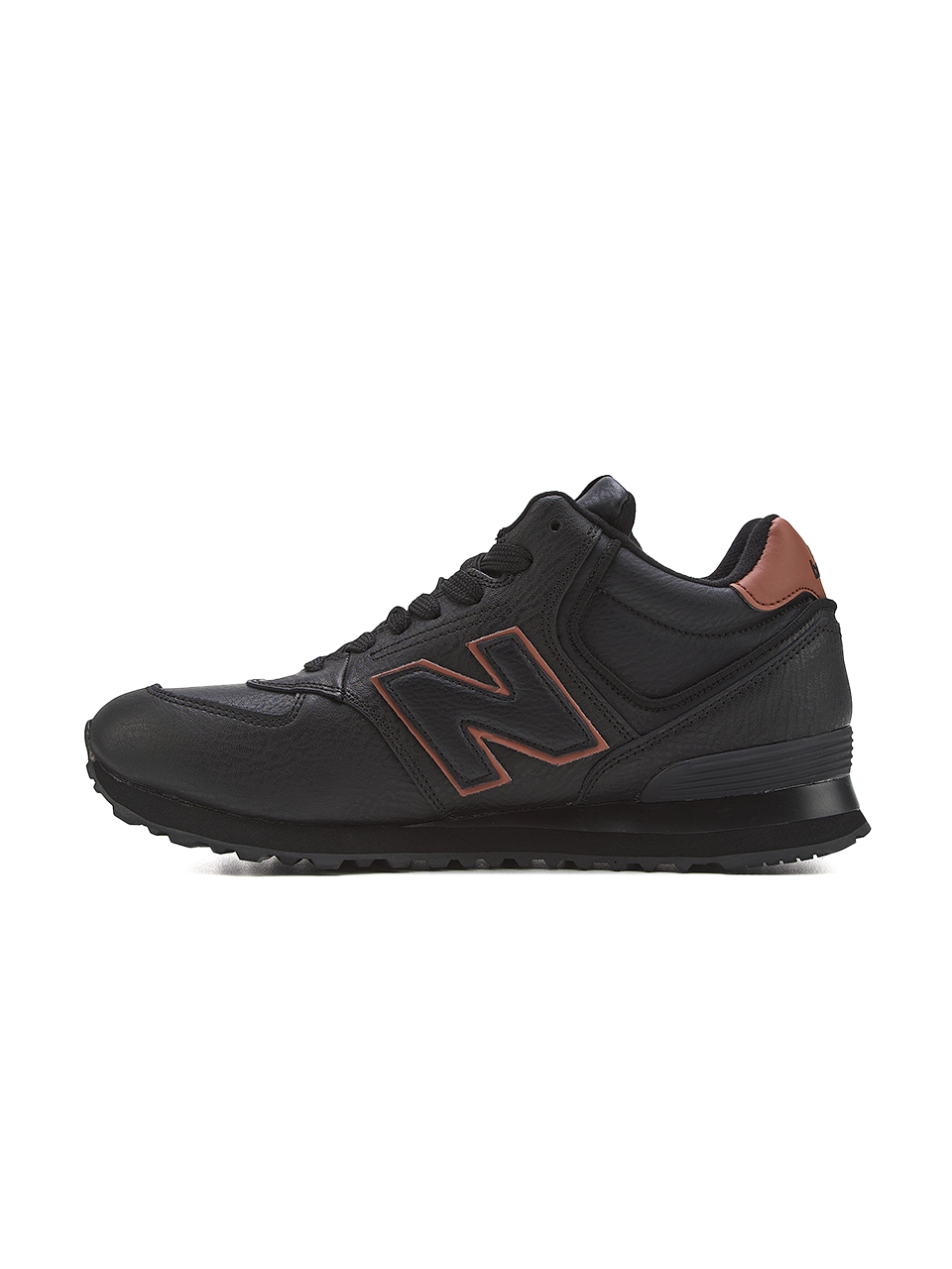 New Balance 574 Black Brown Fur