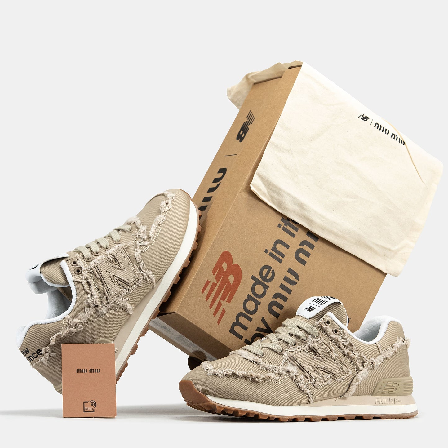 New Balance 574 x Miu Miu Beige
