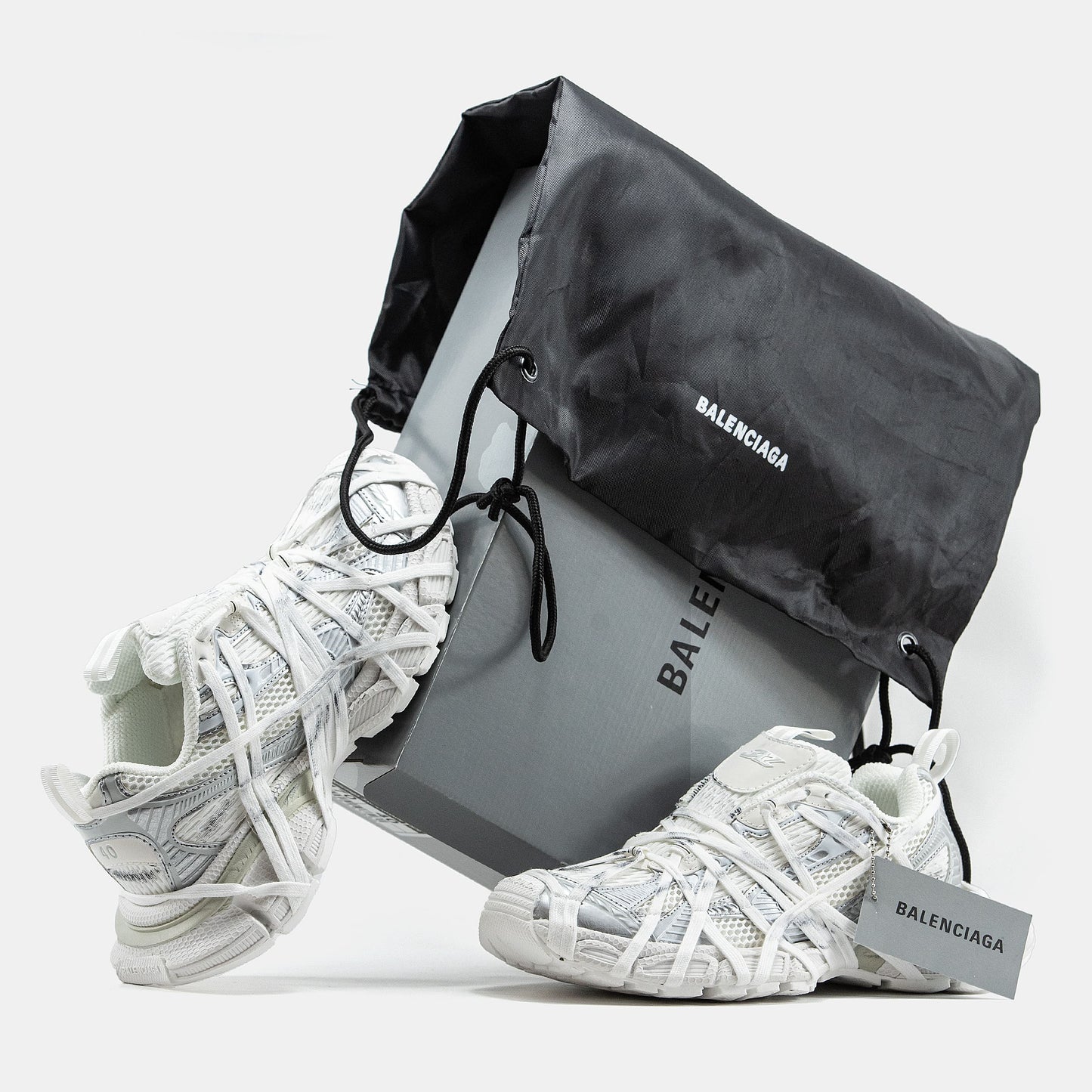 Balenciaga 3XL Extreme Lace White Silver