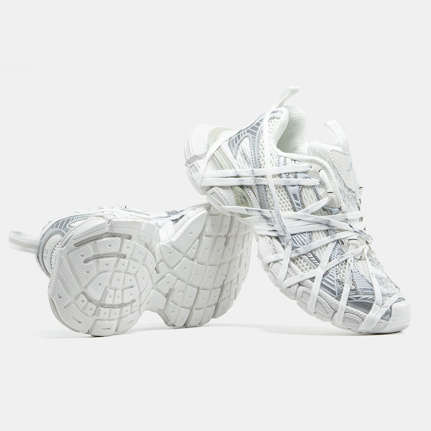 Balenciaga 3XL Extreme Lace White Silver
