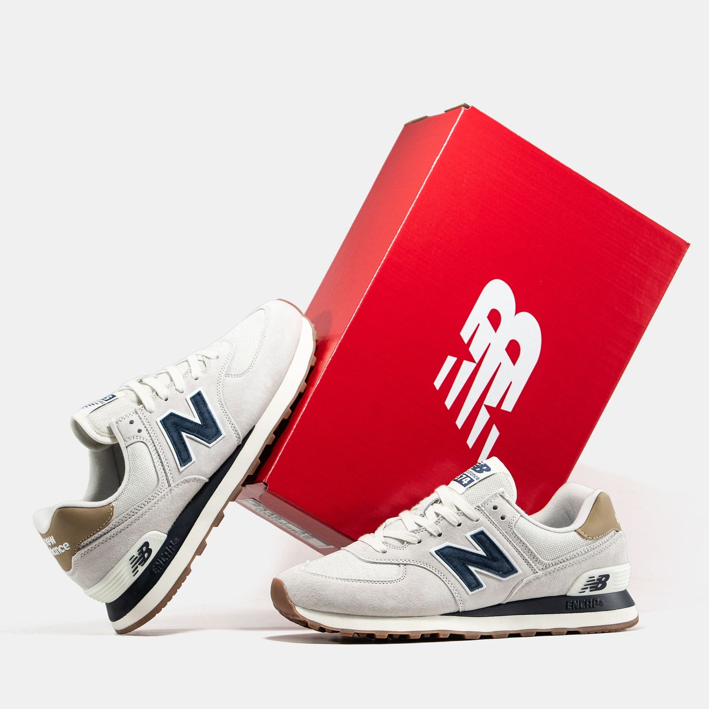 New Balance 574 Beige Blue