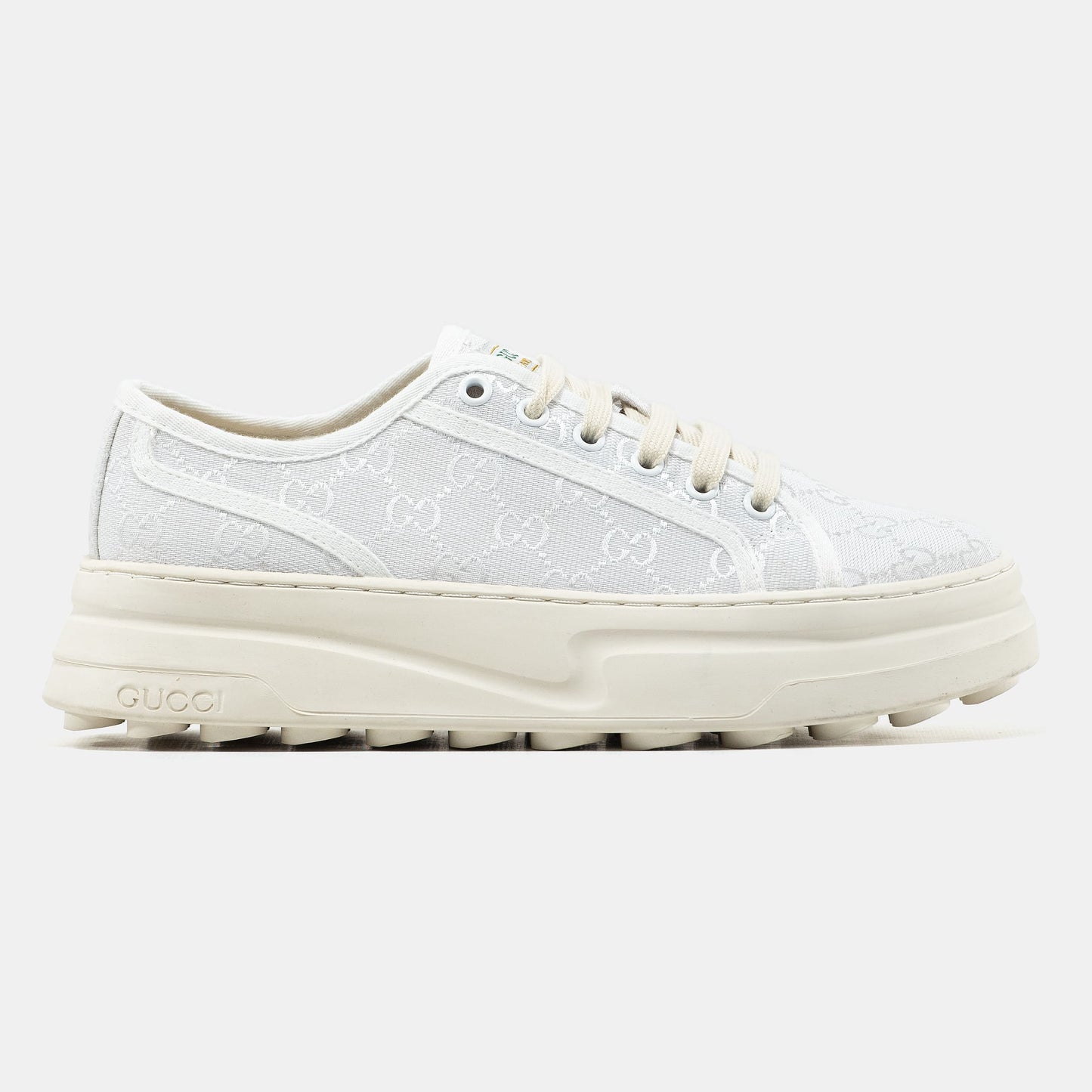 Gucci GG Platform Canvas Sneakers White