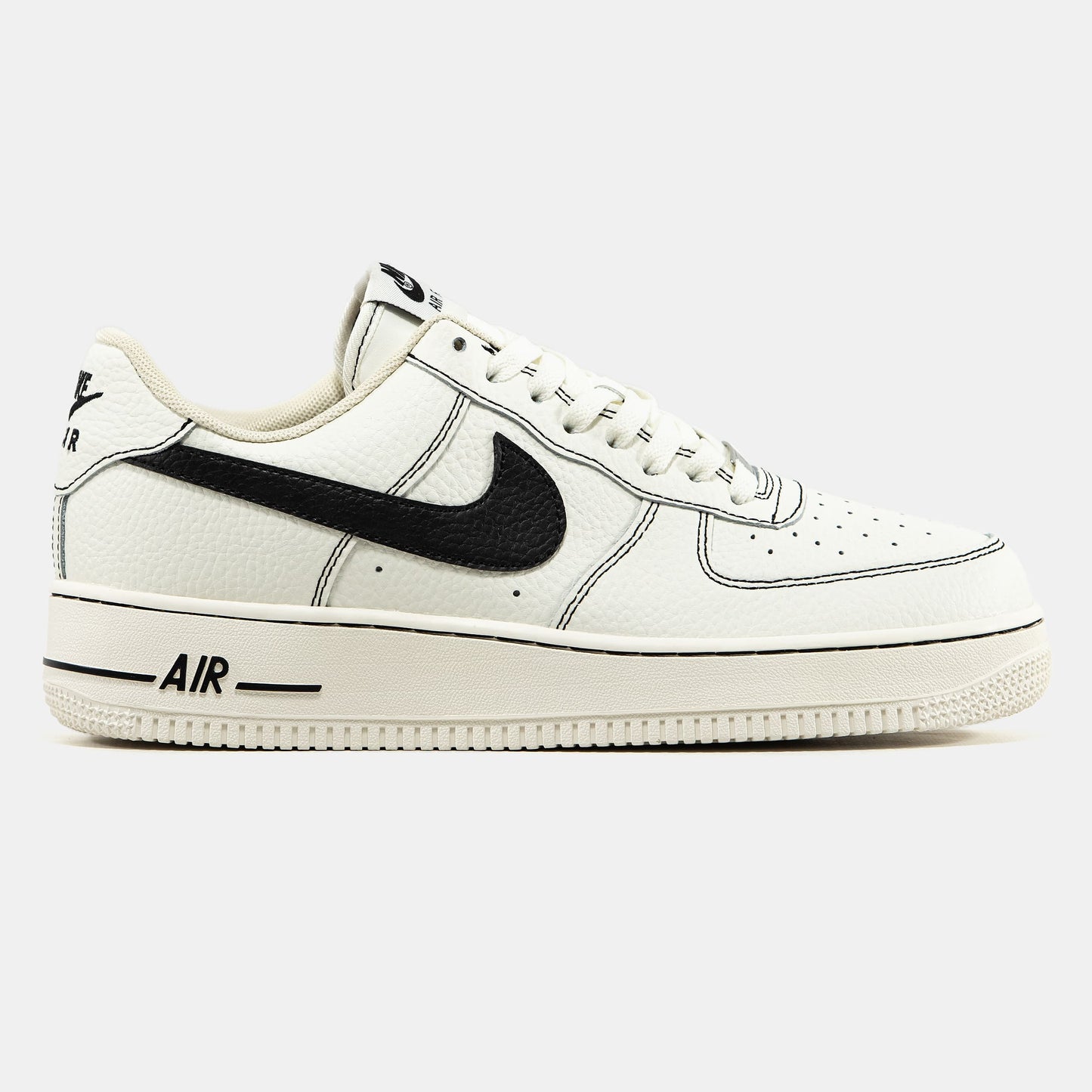 Nike Air Force 1 Beige Black Logo