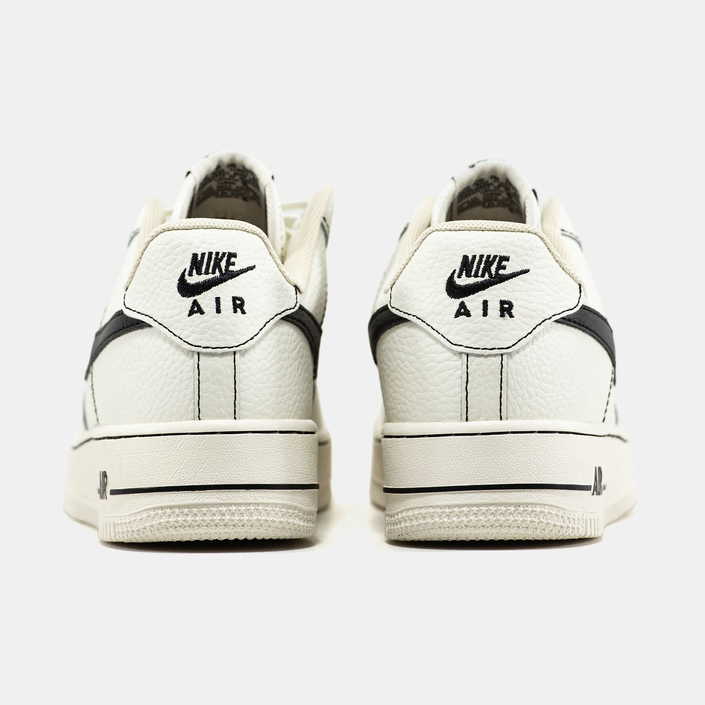 Nike Air Force 1 Beige Black Logo
