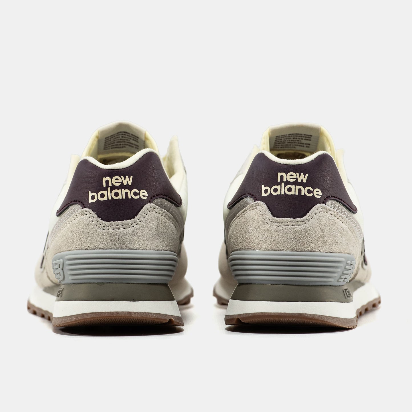 New Balance 574 Beige Brown Logo