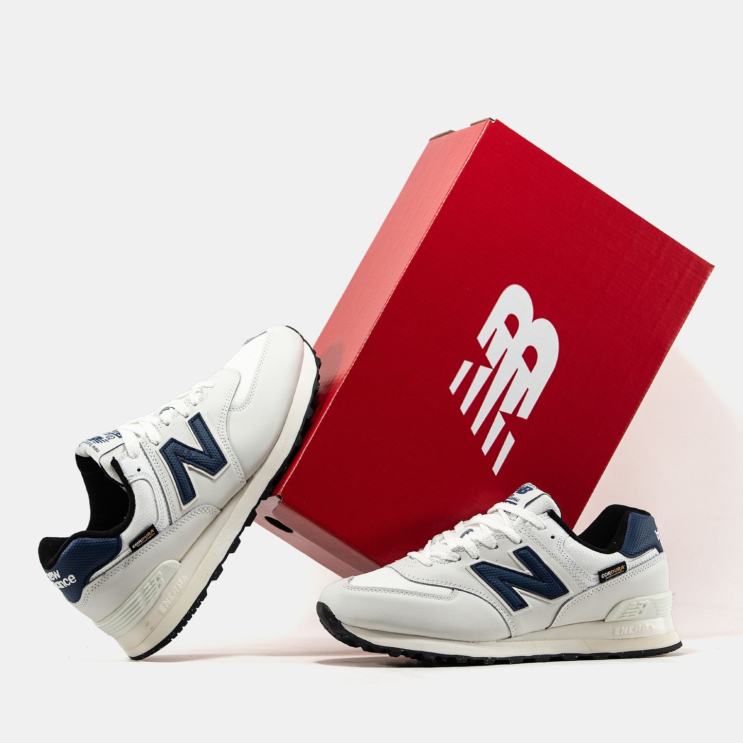 New Balance 574 Beige Blue Cordura