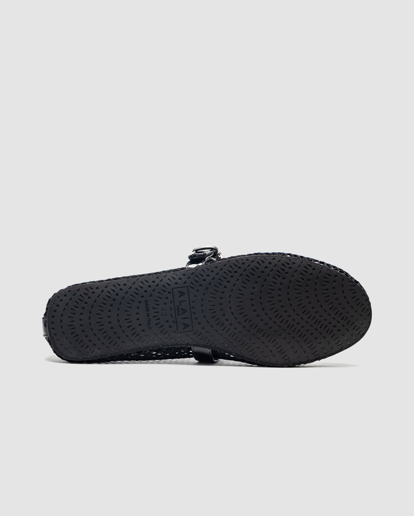 Alaia Ballet Flats in Fishnet Black