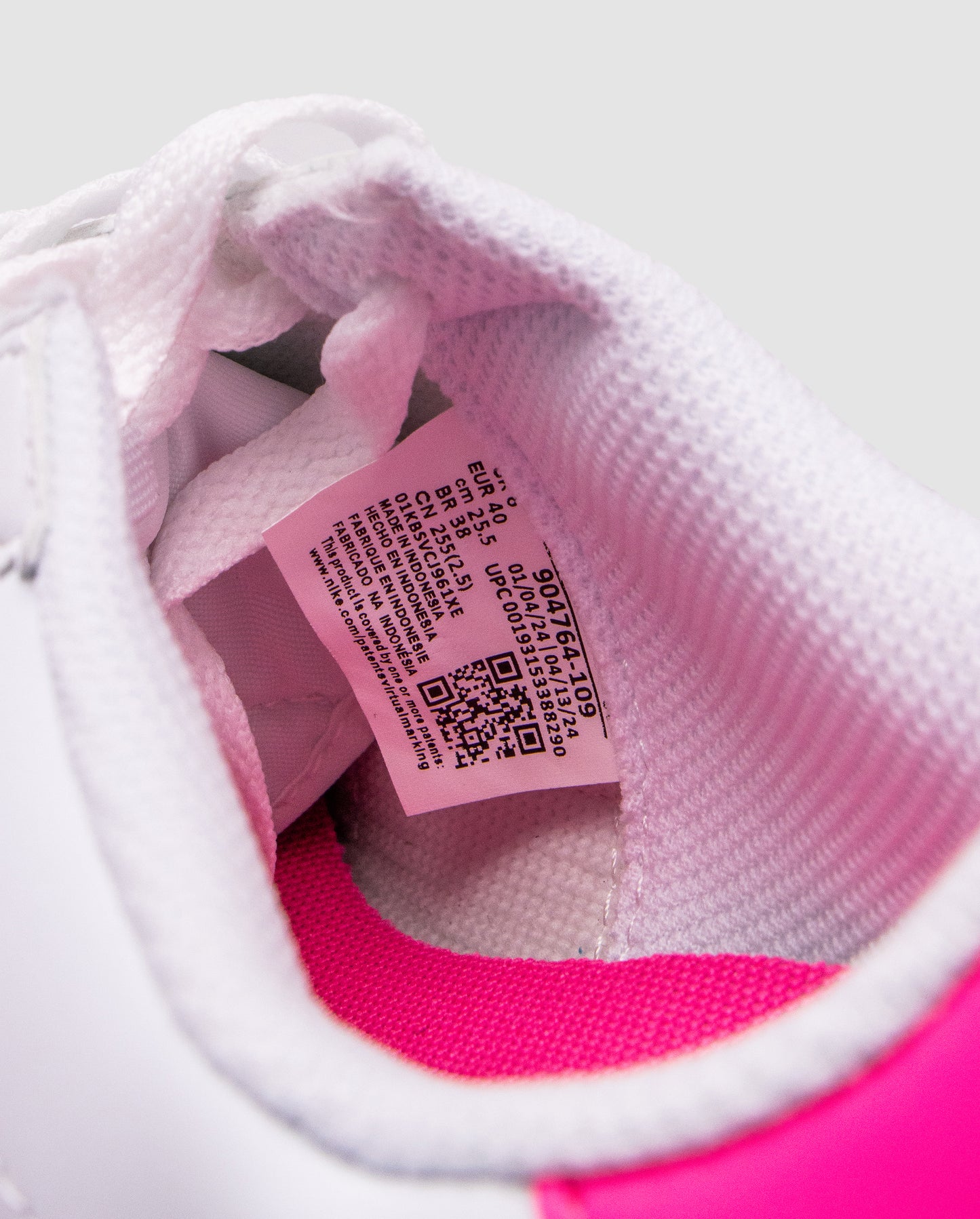 Nike Cortez GS White Laser Fuchsia