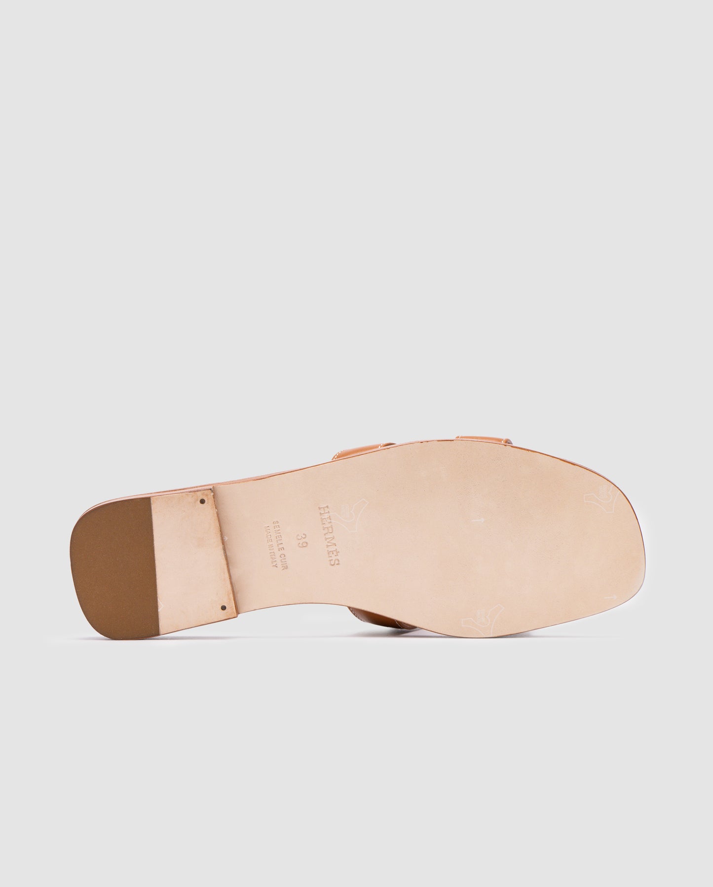 Hermes Oran Sandals Gold Calfskin