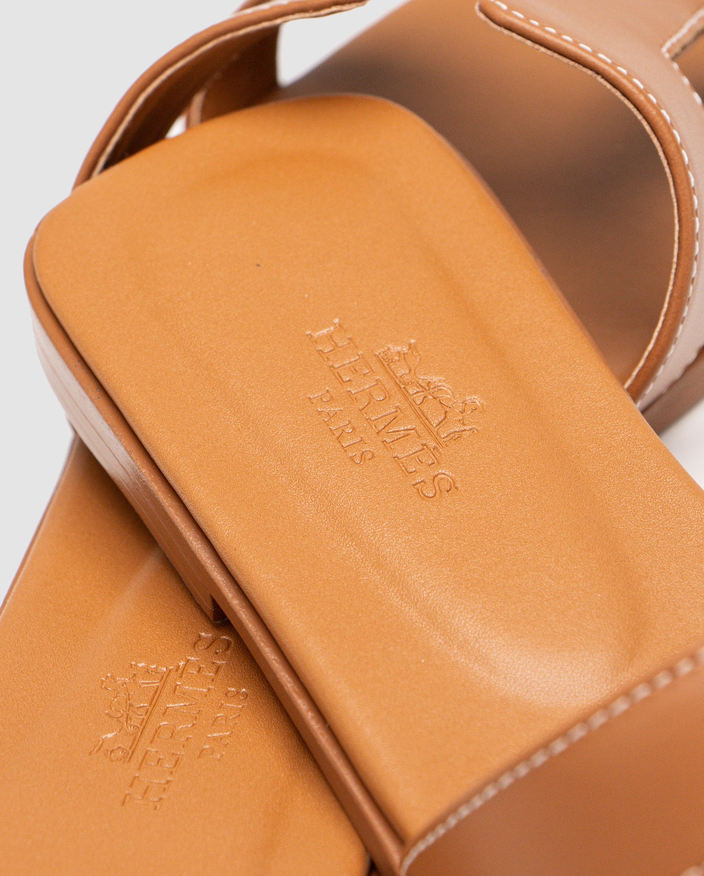 Hermes Oran Sandals Gold Calfskin
