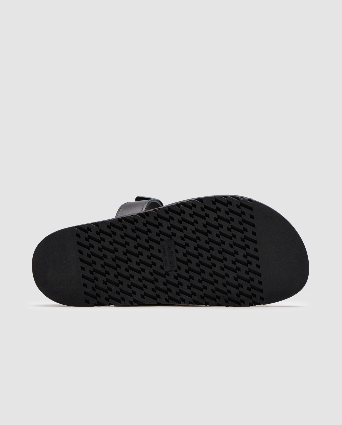 Hermes Chypre Sandals Black Calfskin