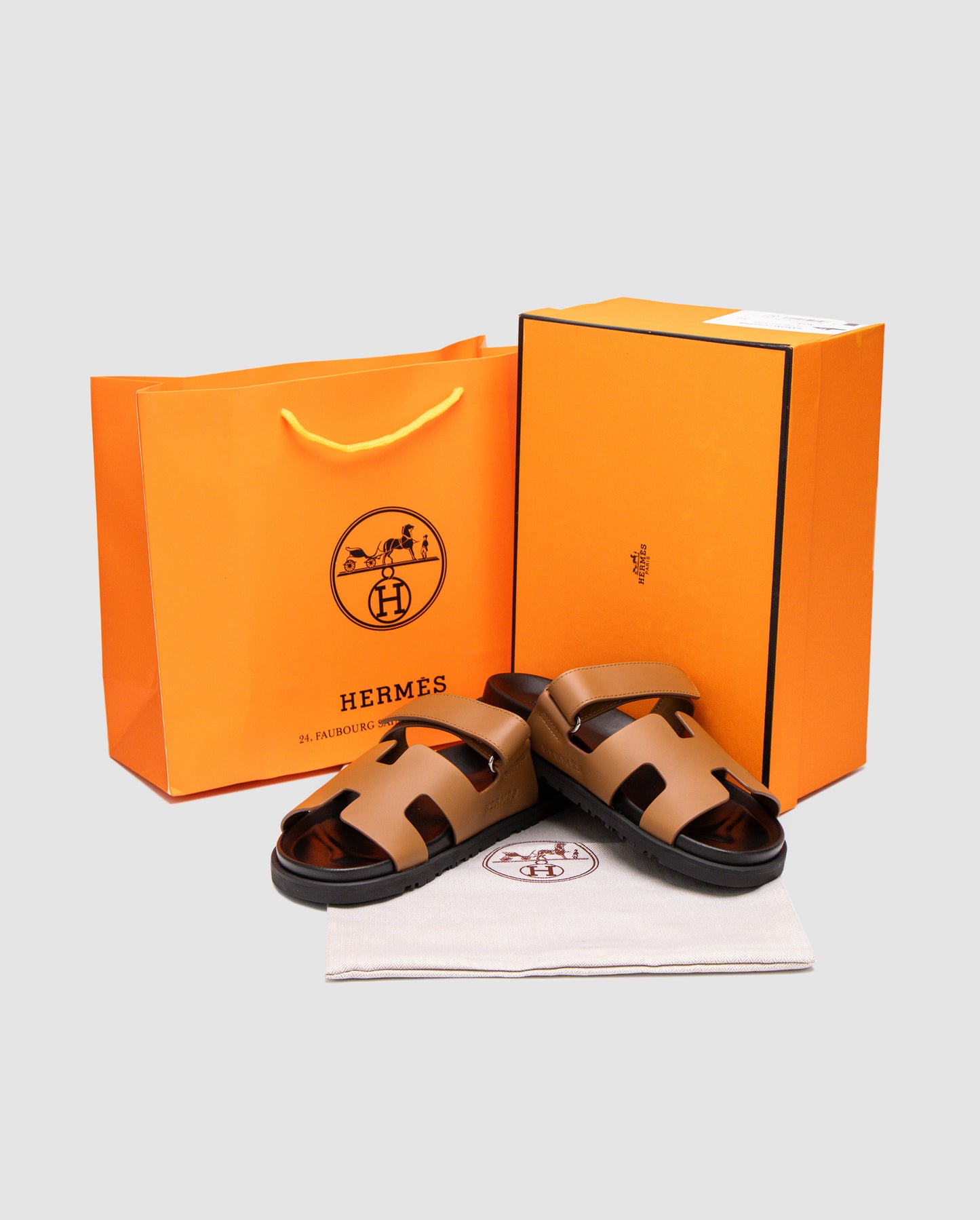 Hermes Chypre Sandals Naturel Calfskin