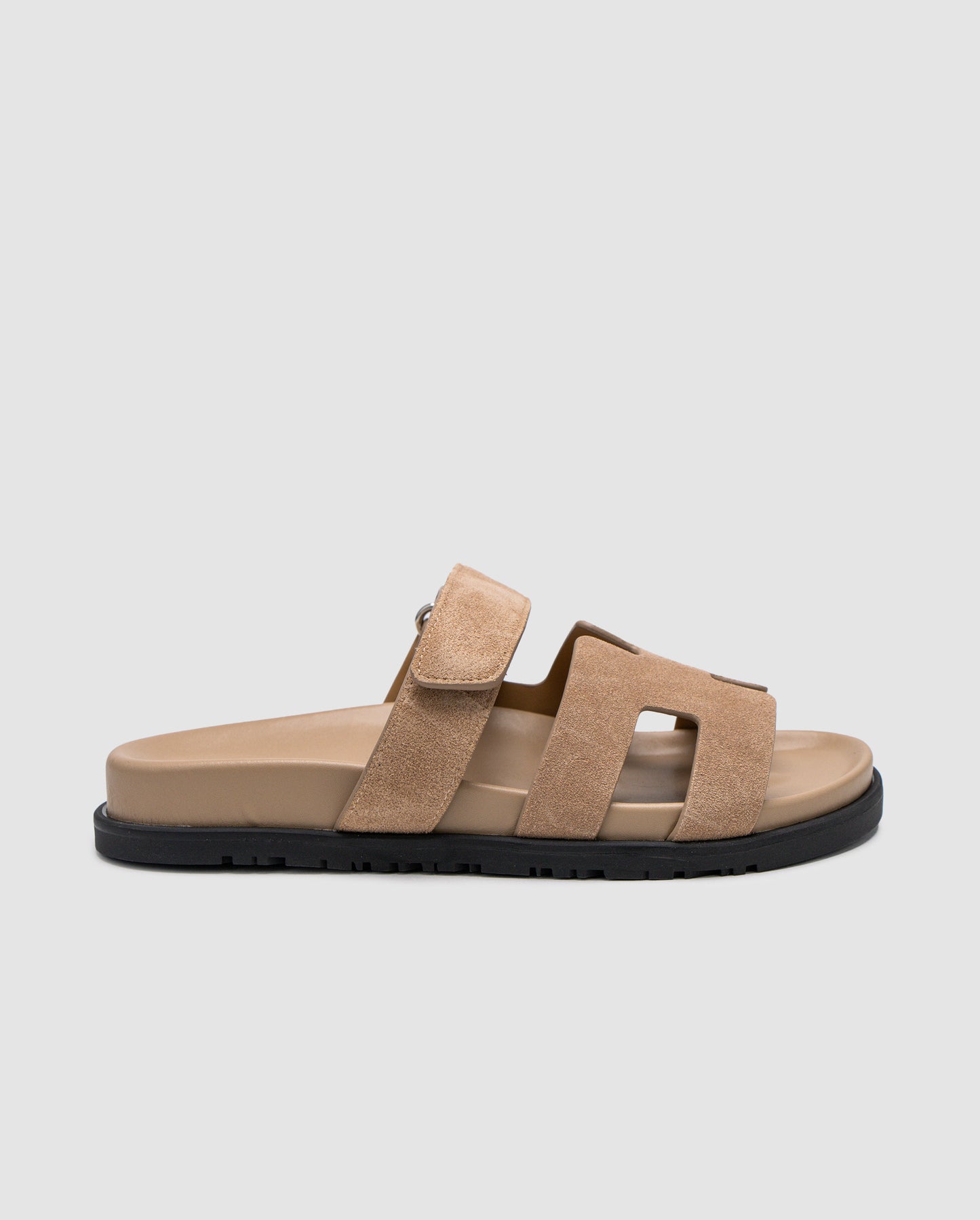 Hermes Chypre Sandals Beige Suede