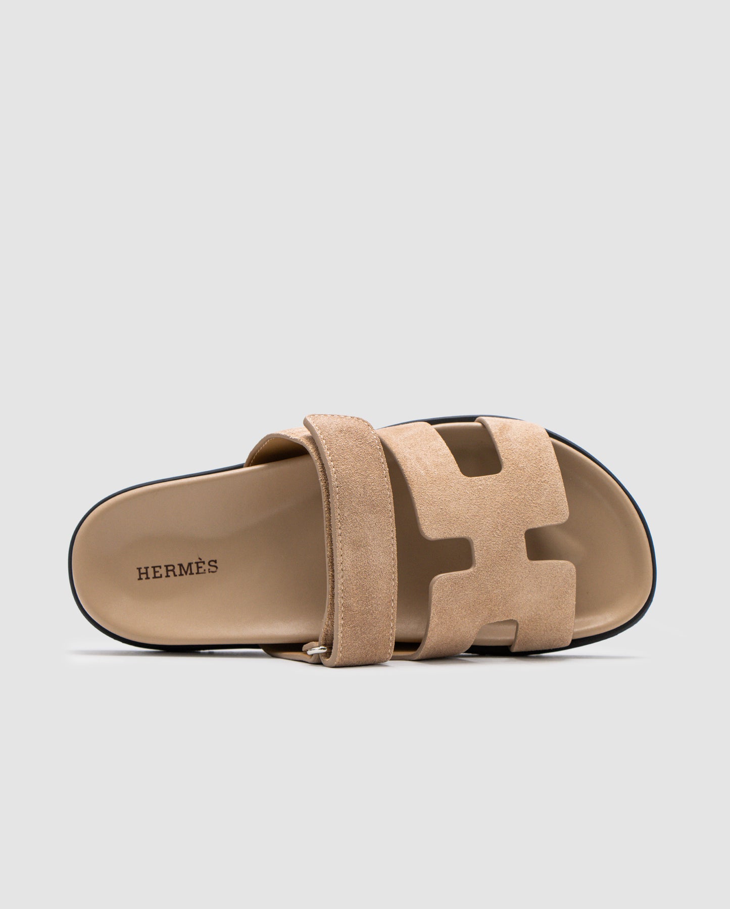 Hermes Chypre Sandals Beige Suede