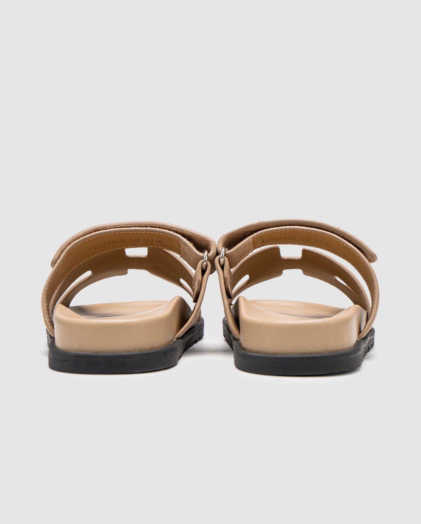 Hermes Chypre Sandals Beige Suede