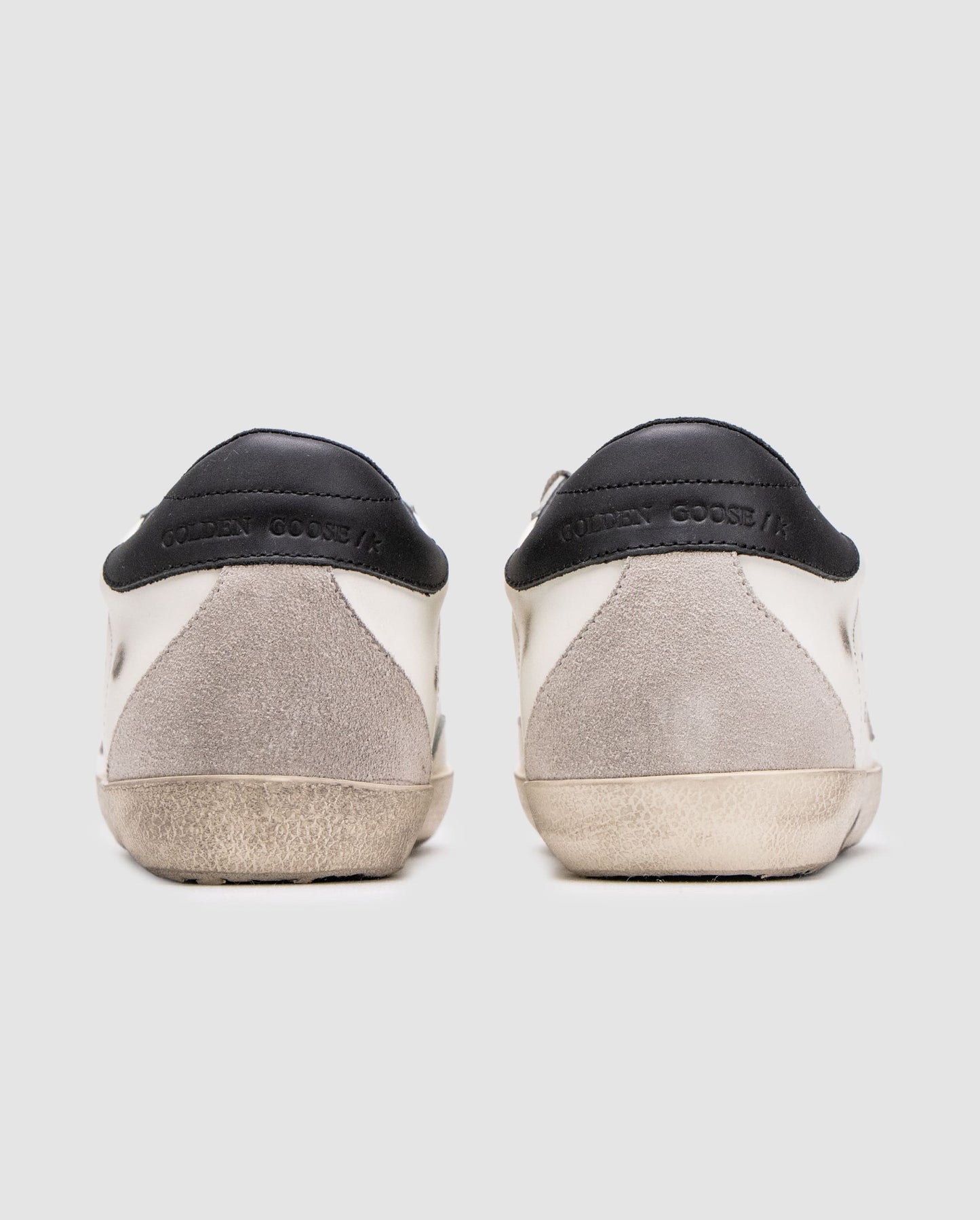 Golden Goose Superstar with Gray Suede Star and Black Leather