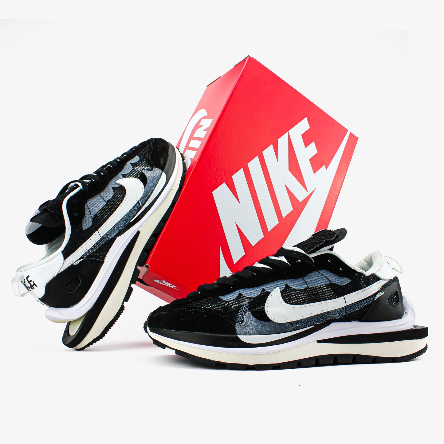 Sacai x Nike VaporWaffle Black White