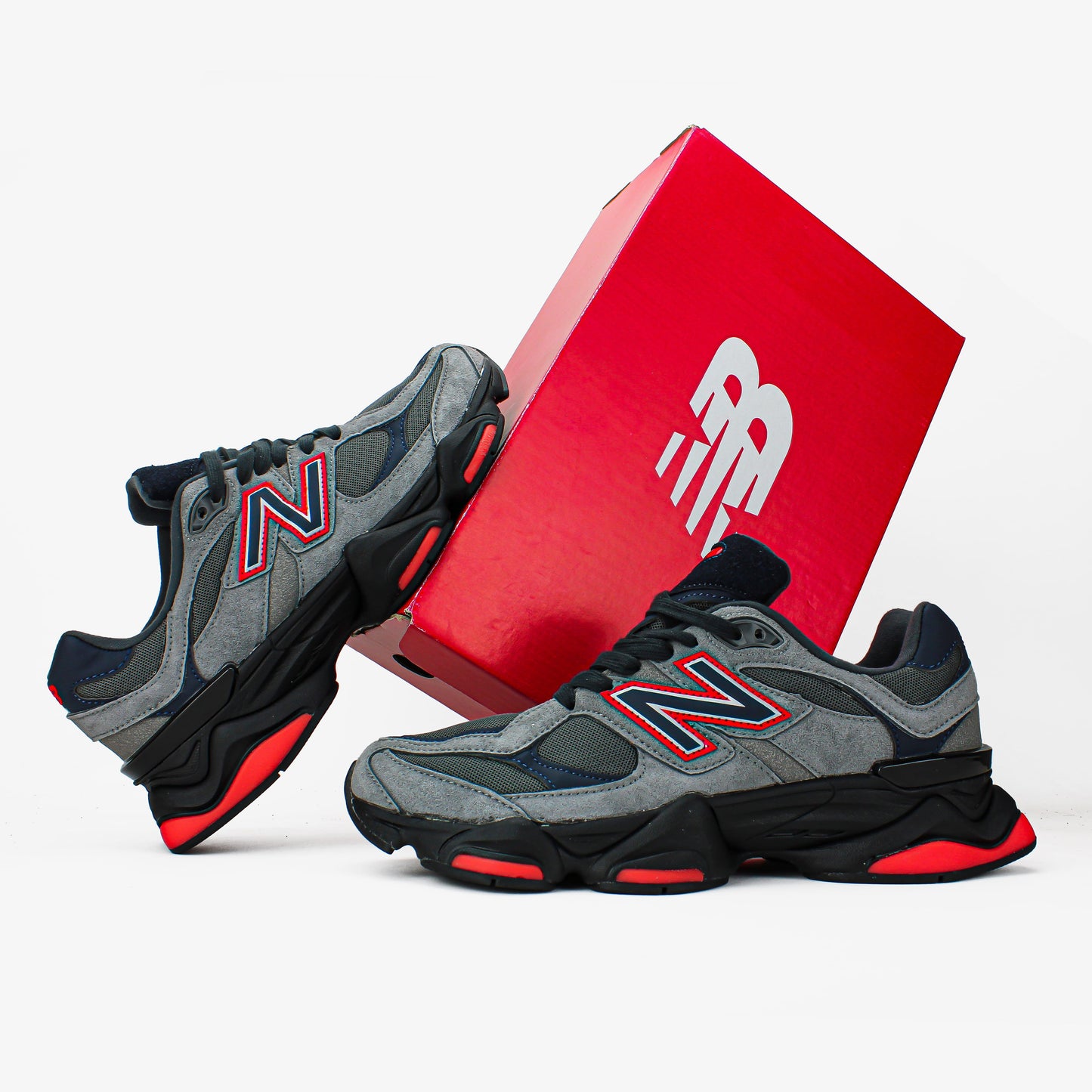 New Balance 9060 Grey Black Red