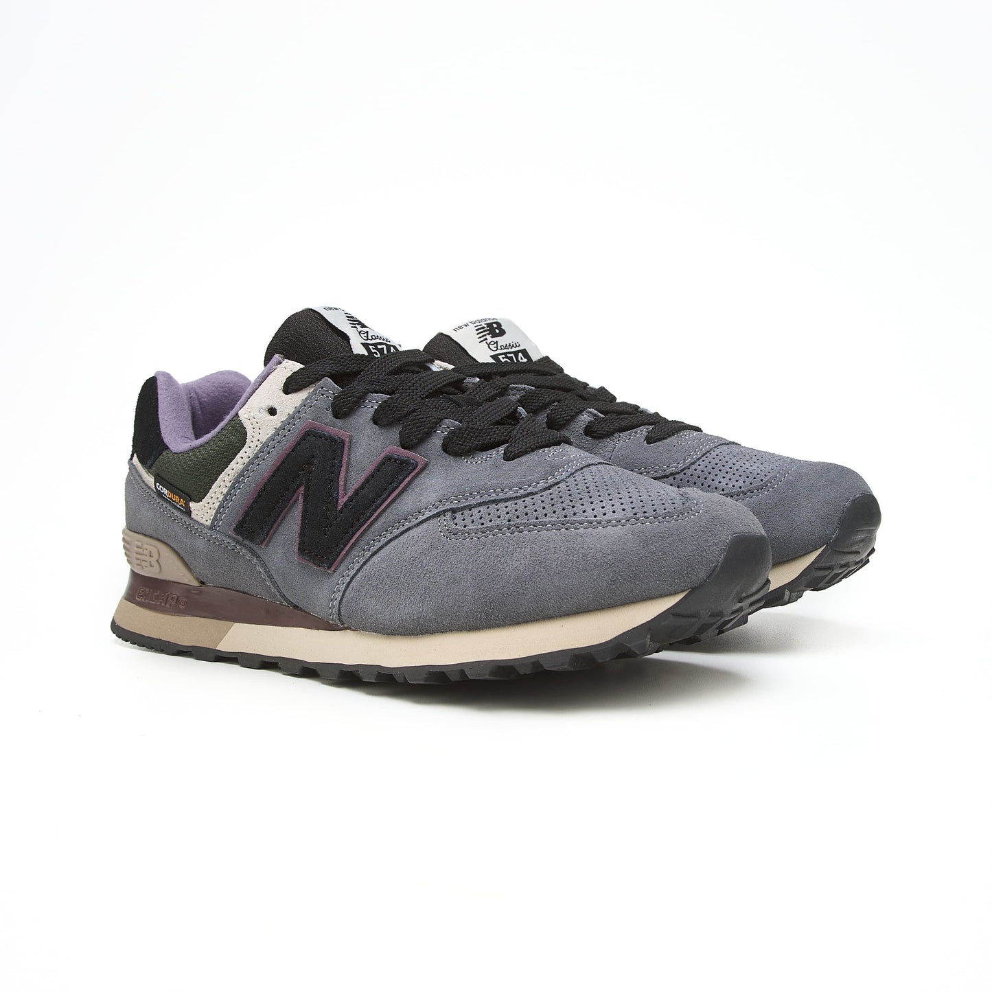 New Balance 574 Cordura Grey Black Violet