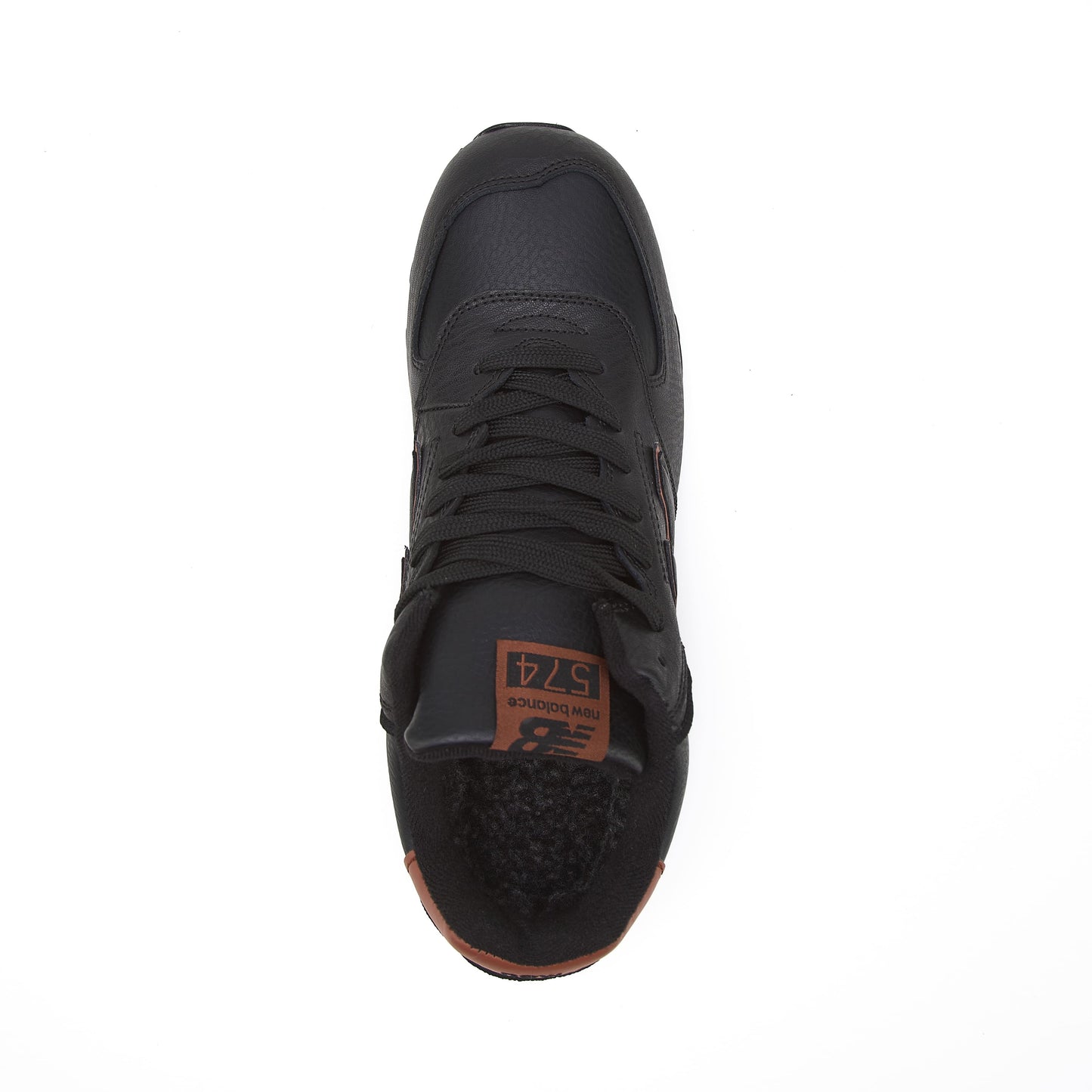 New Balance 574 Black Brown Fur