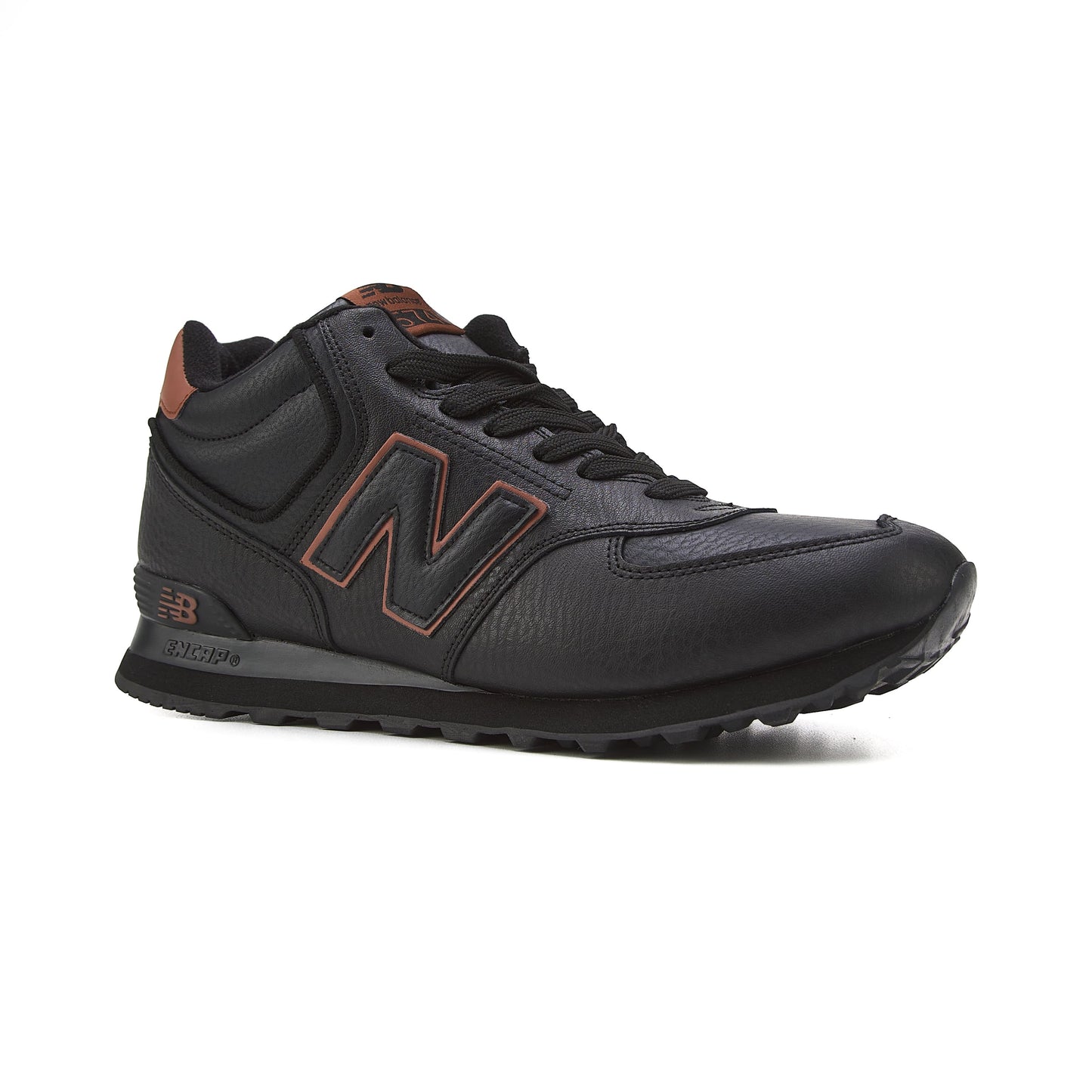 New Balance 574 Black Brown Fur
