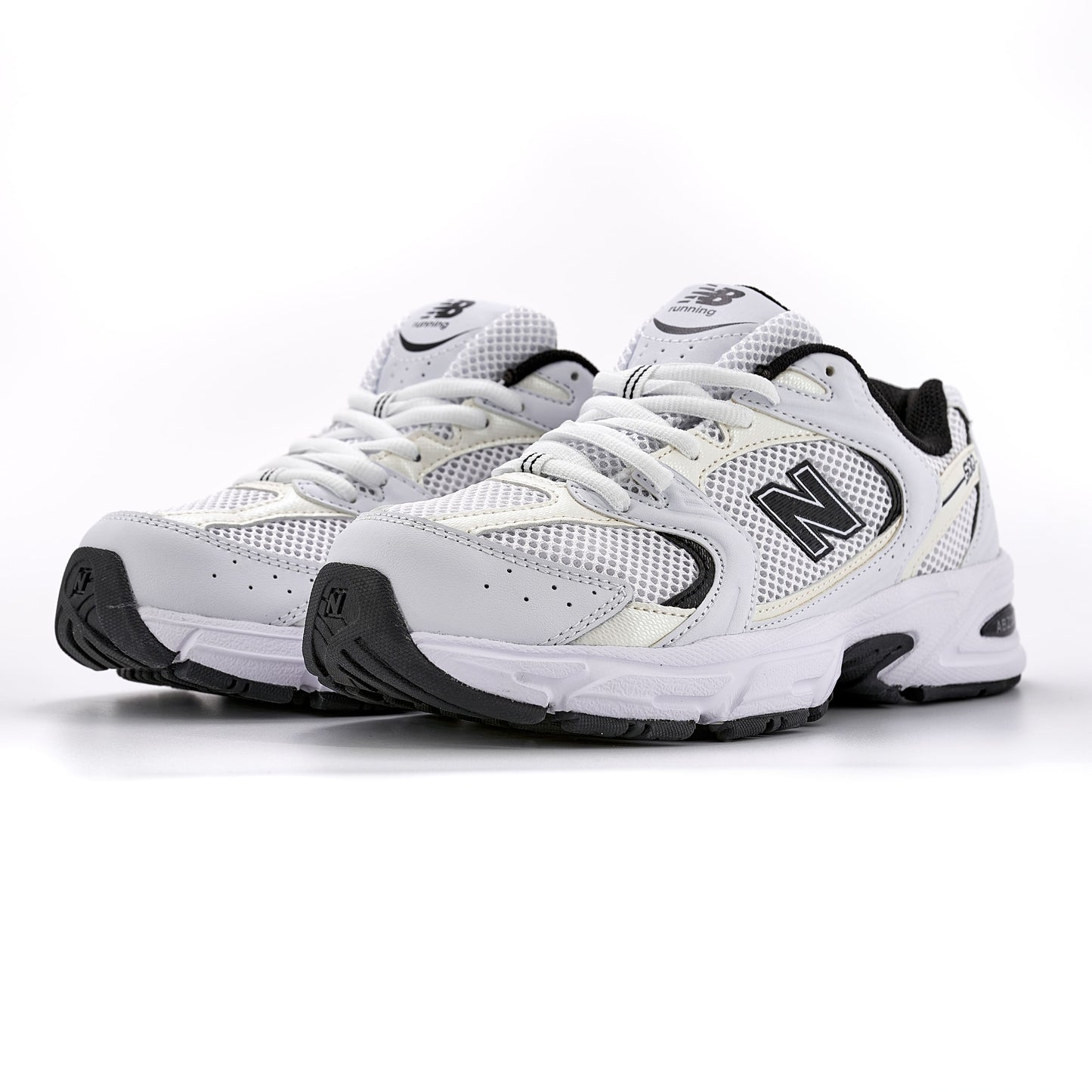 New Balance 530 White Black Logo v2