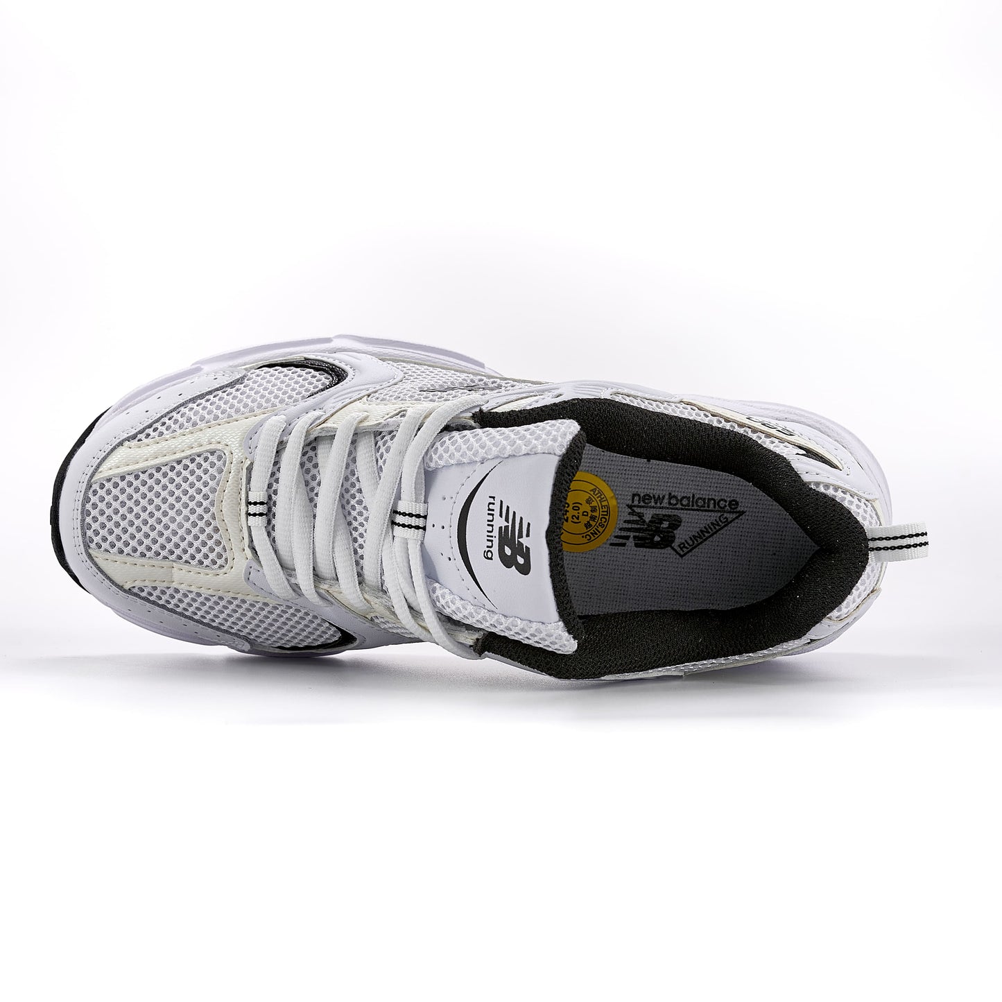 New Balance 530 White Black Logo v2