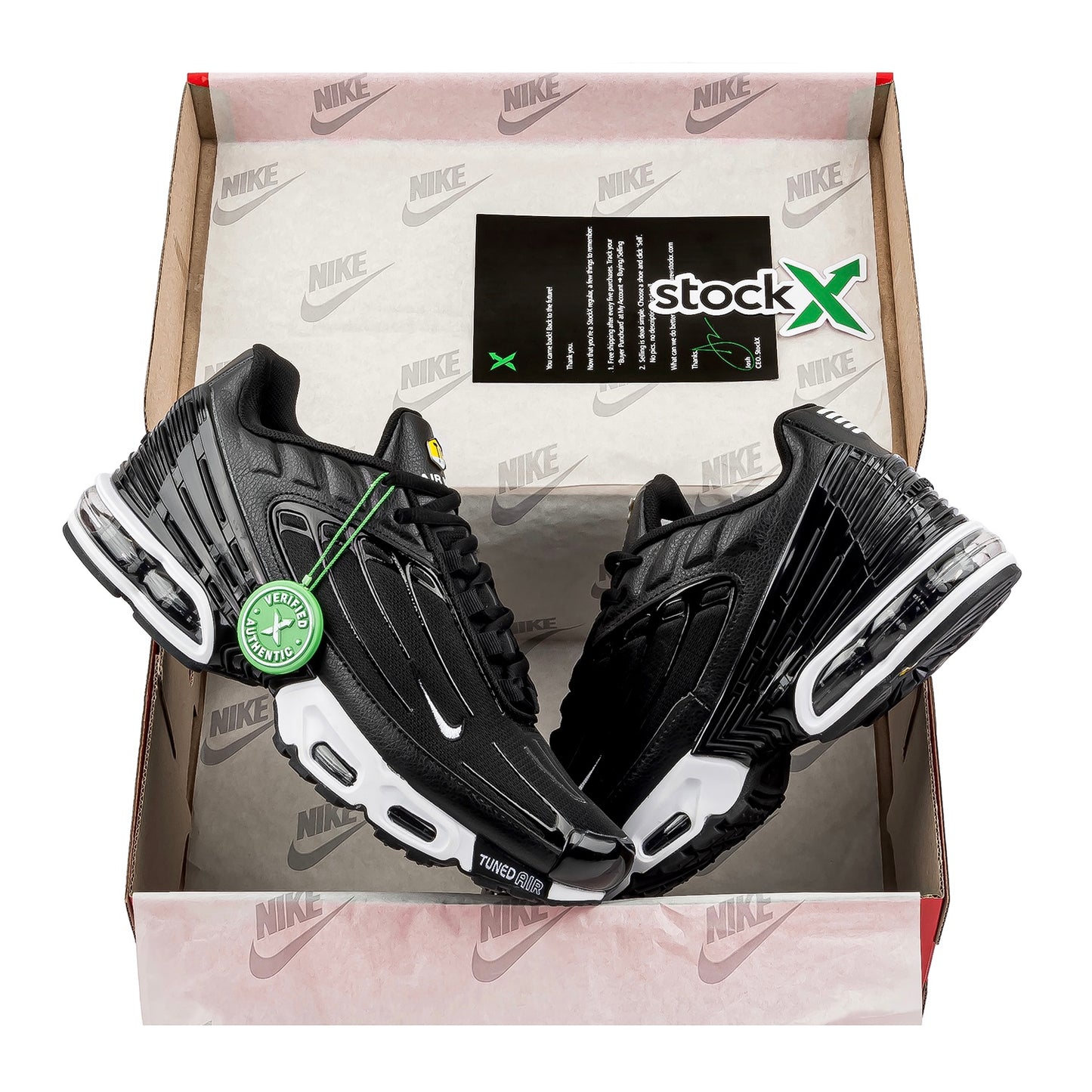 Nike Air Max TN Plus 3 Leather Black White