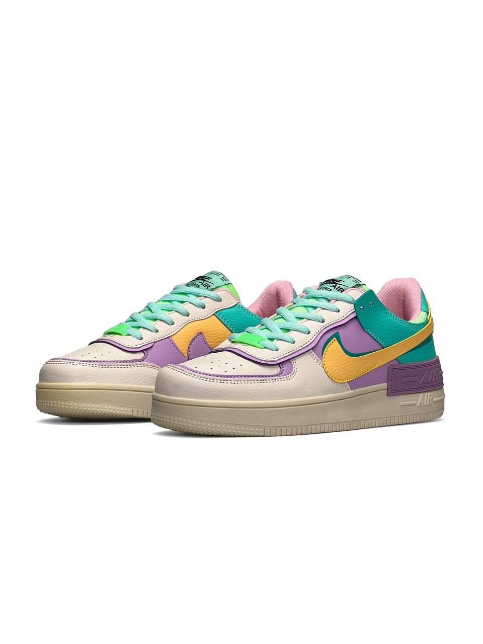Nike Air Force 1 Shadow Turquoise Yellow