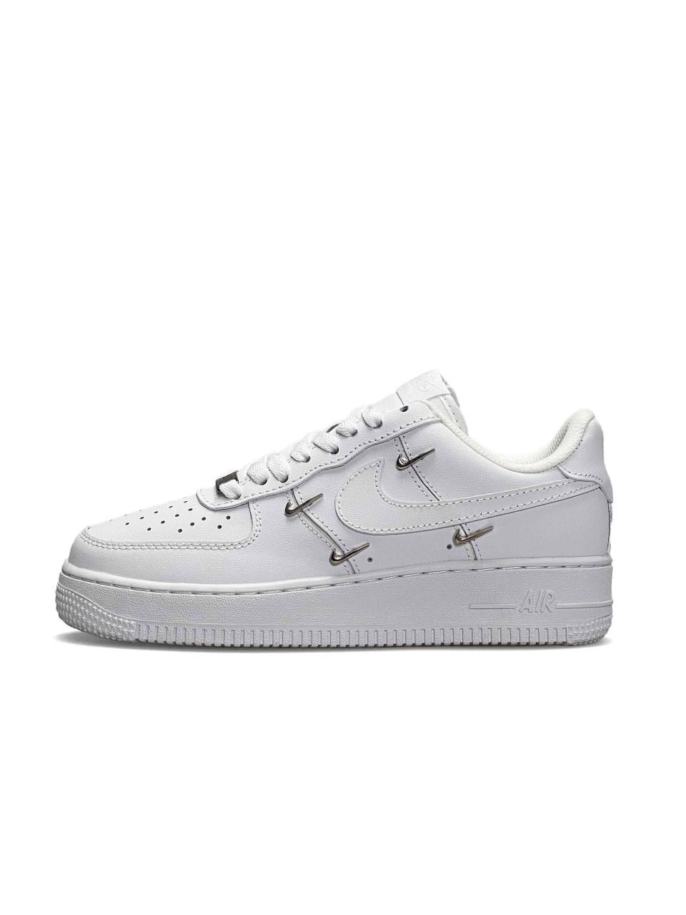 Nike Air Force 1 LX Crome Swooshes All White