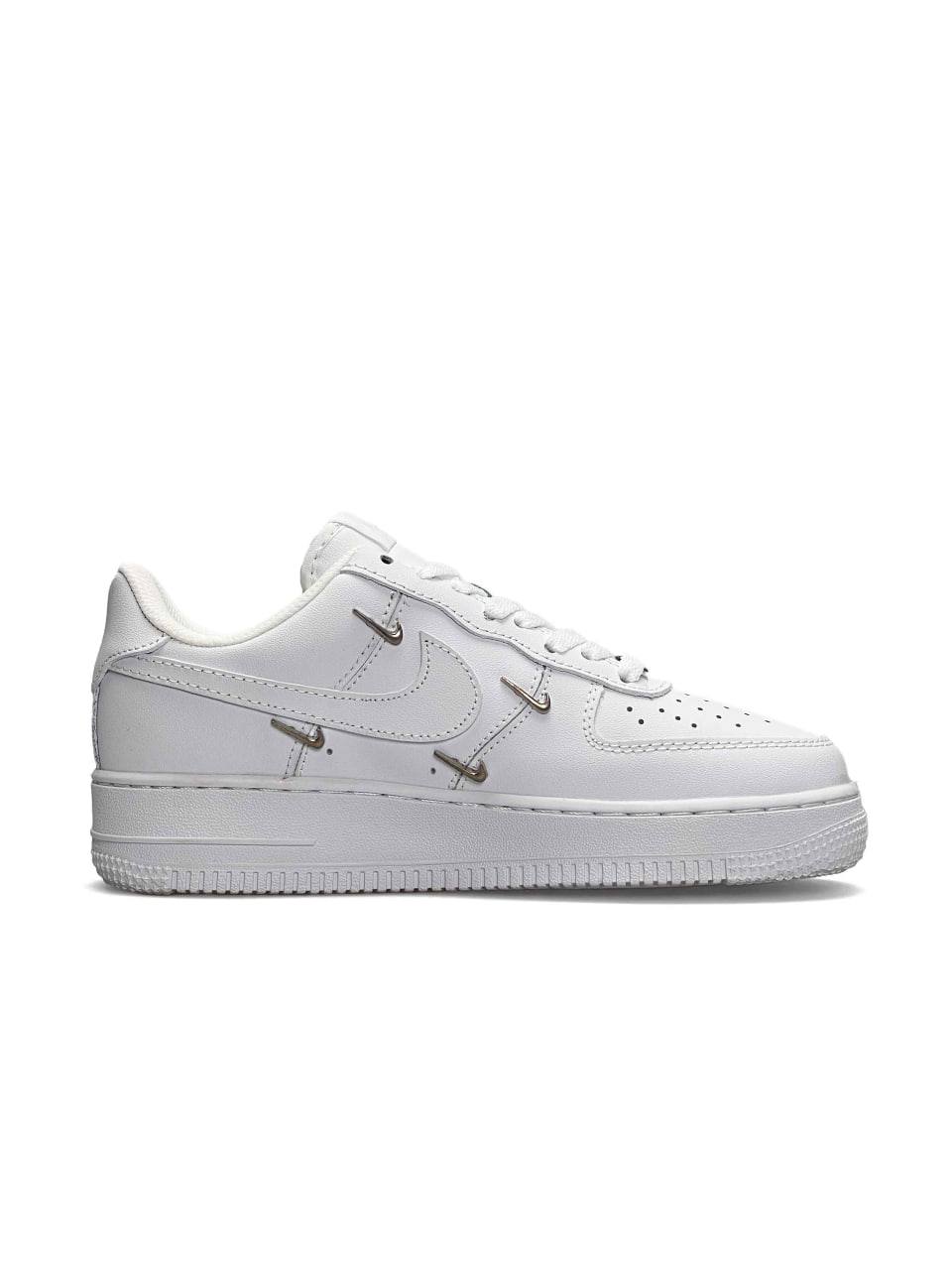 Nike Air Force 1 LX Crome Swooshes All White