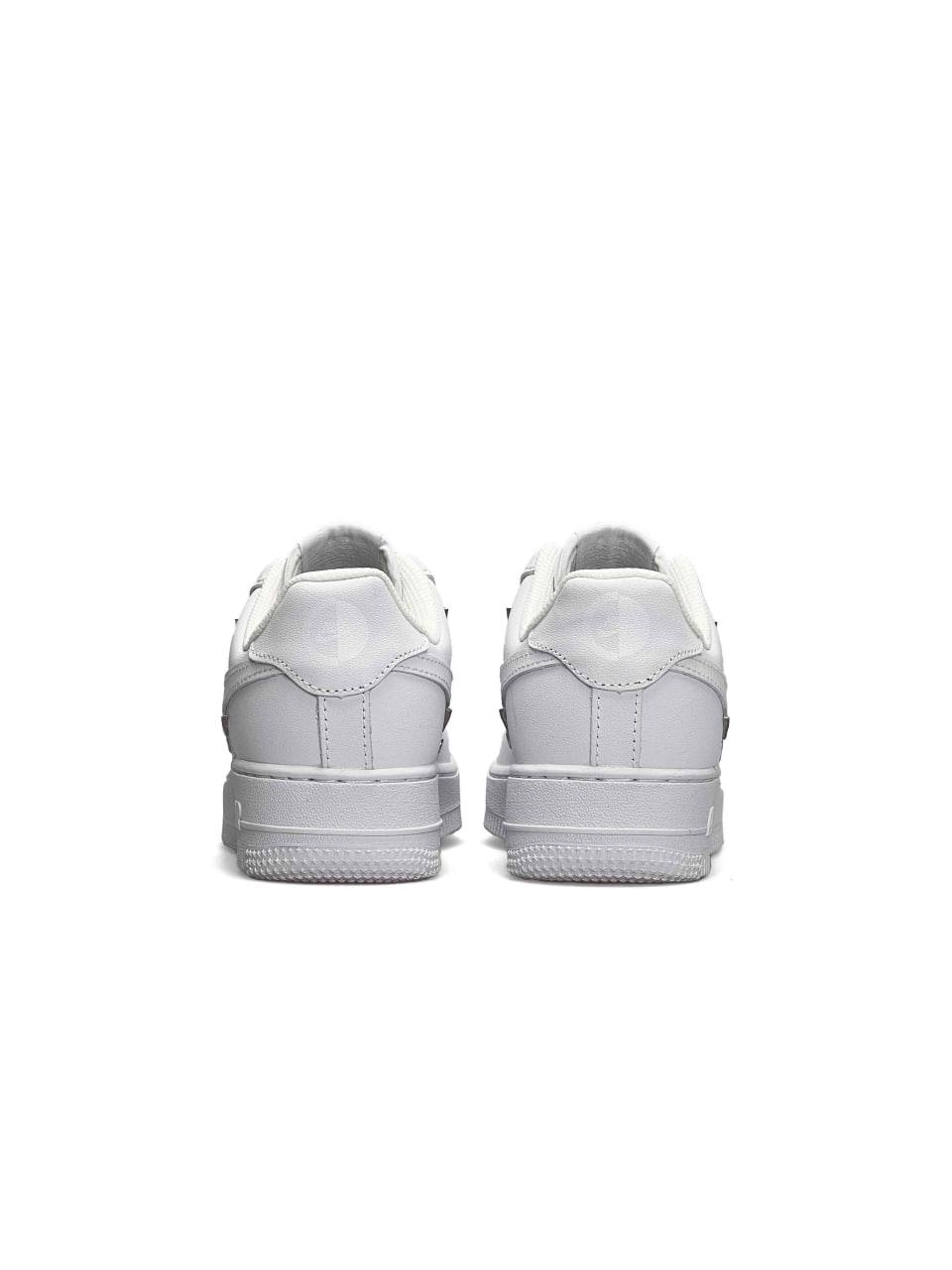 Nike Air Force 1 LX Crome Swooshes All White