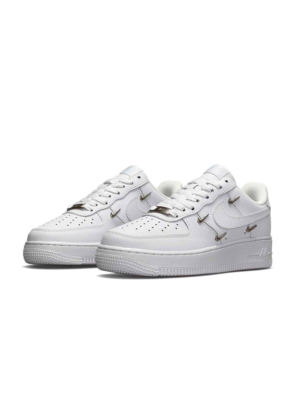 Nike Air Force 1 LX Crome Swooshes All White