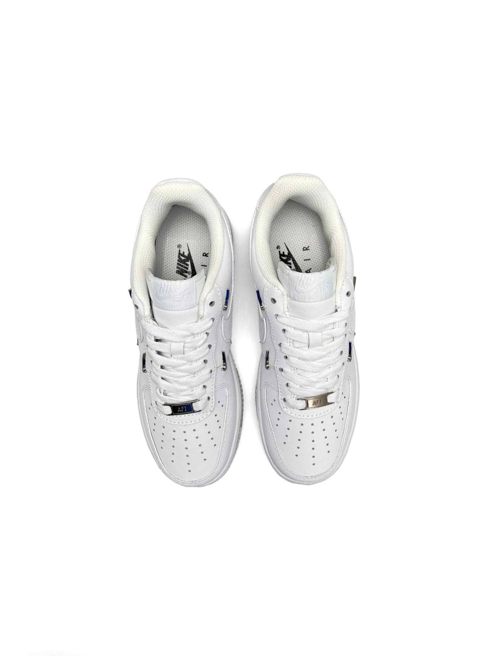 Nike Air Force 1 LX Crome Swooshes All White