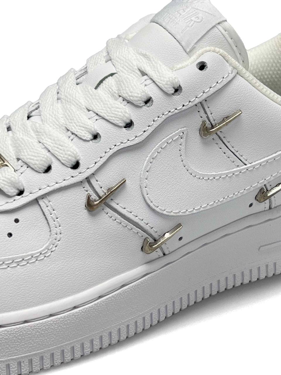 Nike Air Force 1 LX Crome Swooshes All White