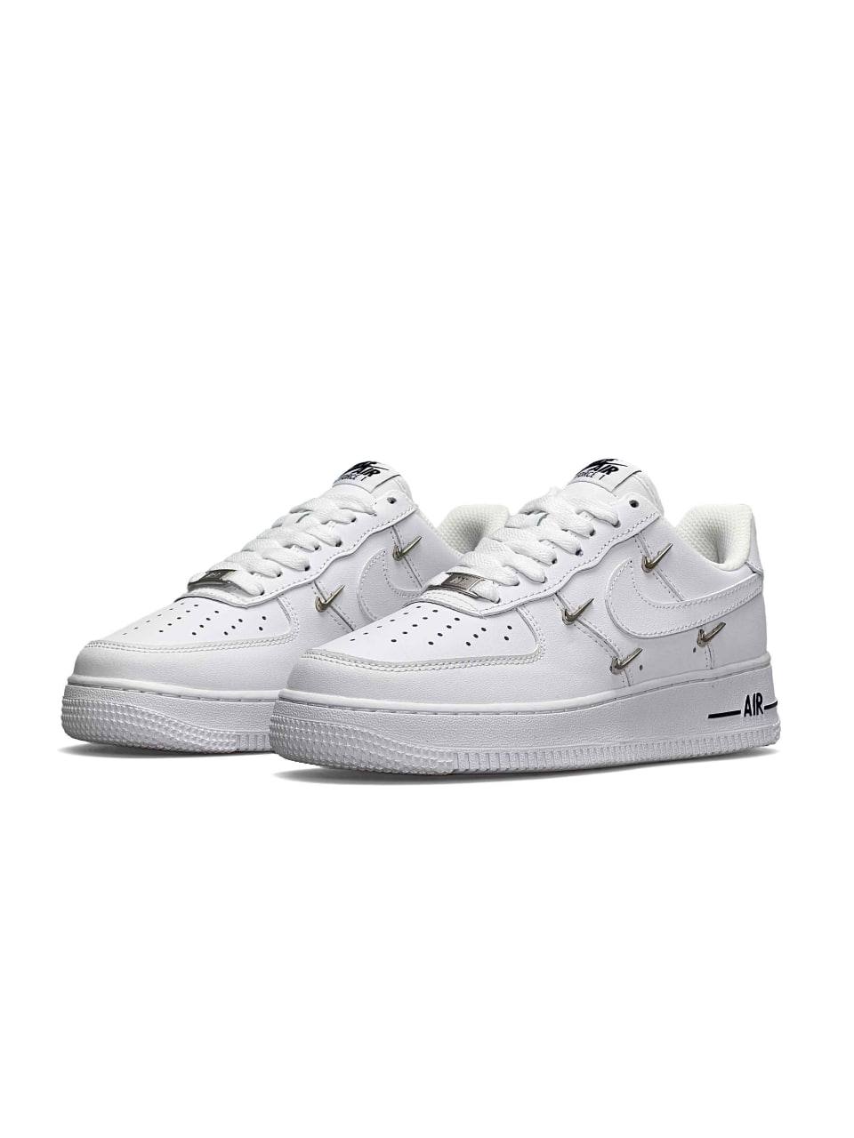 Nike Air Force 1 LX Crome Swooshes White Black