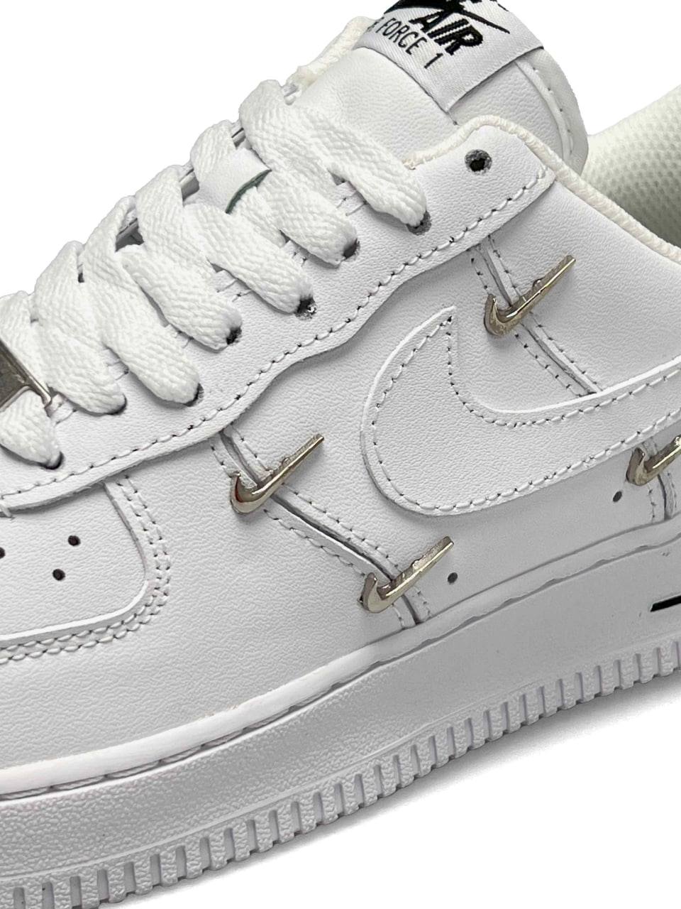 Nike Air Force 1 LX Crome Swooshes White Black