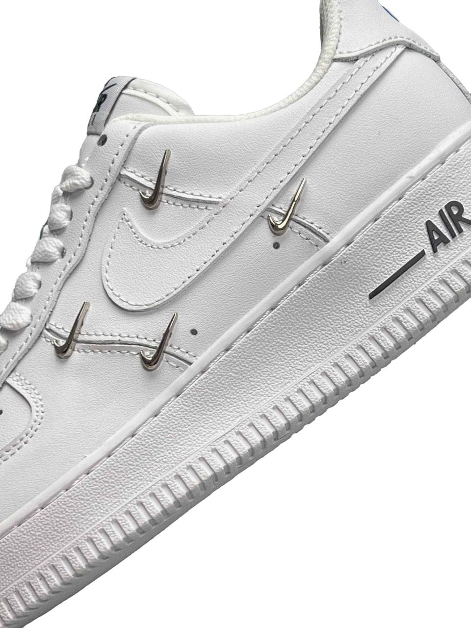 Nike Air Force 1 LX Crome Swooshes White Black