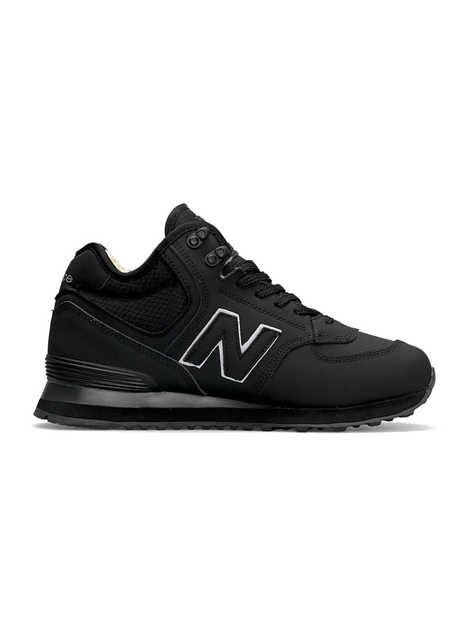 New Balance 574 Black White Matte Fur